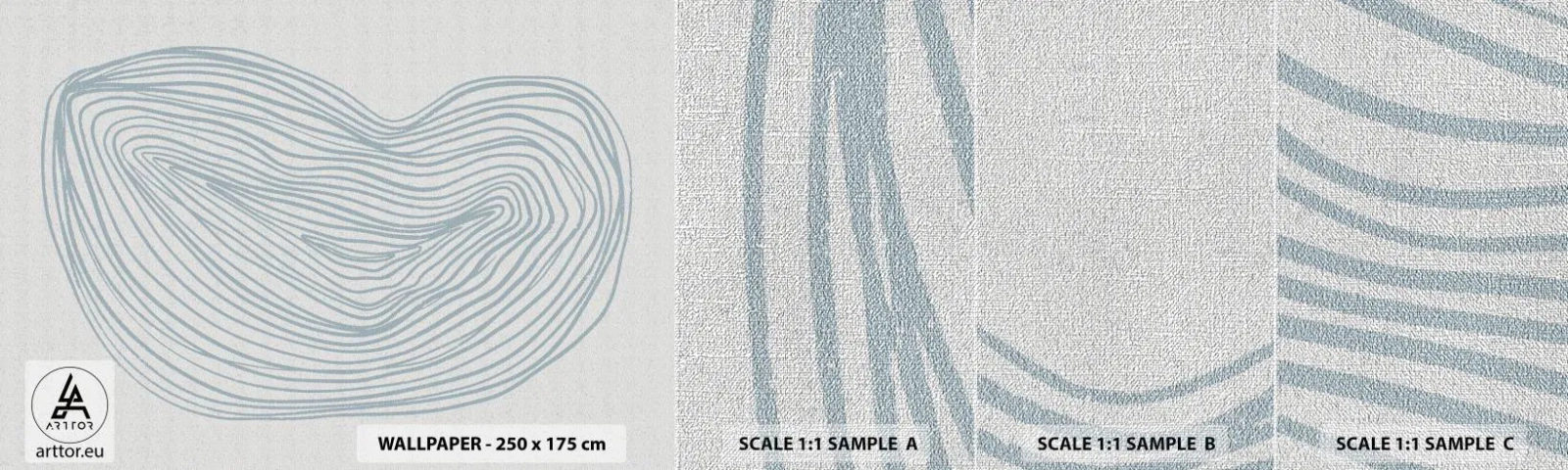 Amostra de papel de parede Premium Canvas - Deixe cair o sorriso - Minimalismo, Boho, Pedaço - 100x30 cm