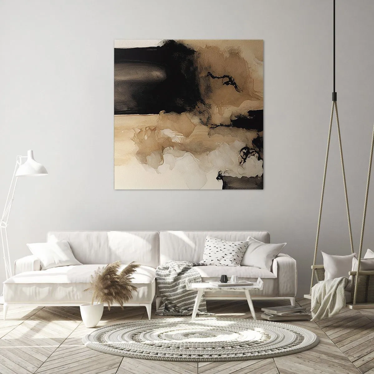 Quadro em tela - Abstração intrigante - 70x70 cm