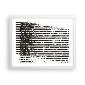Pôster em moldura branca - Ritmo e ruído - 50x40 cm