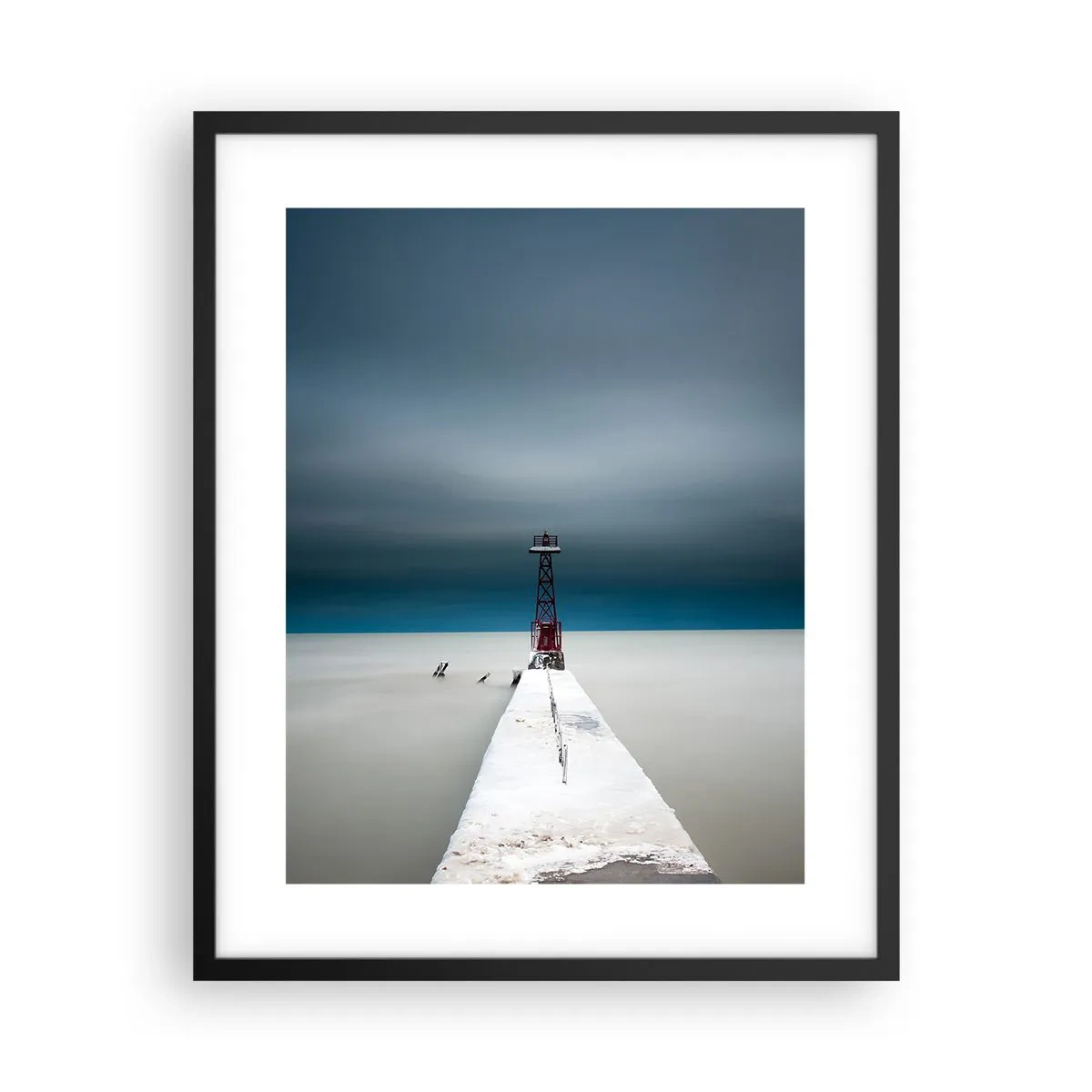 Pôster com moldura preta - Ao encontro do infinito - 40x50 cm