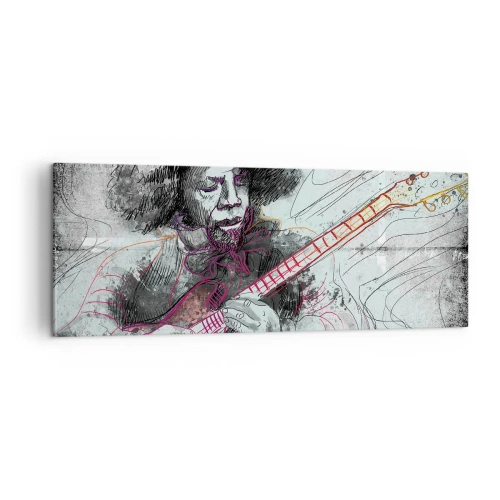 Quadro em tela - Nas ondas da música - 140x50 cm