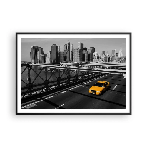 Pôster com moldura preta - A cor da cidade grande - 100x70 cm