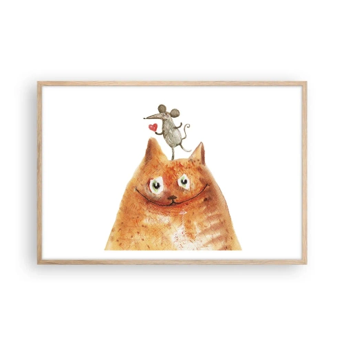 Pôster com moldura de carvalho claro - Paradoxos do amor - 91x61 cm