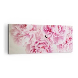 Quadro em tela - Em esplendor rosa - 100x40 cm