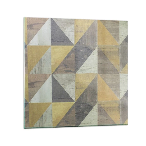 Quadro em vidro - Em ângulo com um triângulo - 30x30 cm