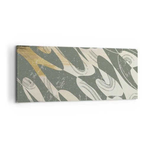 Quadro em tela - Abstração rítmica - 100x40 cm