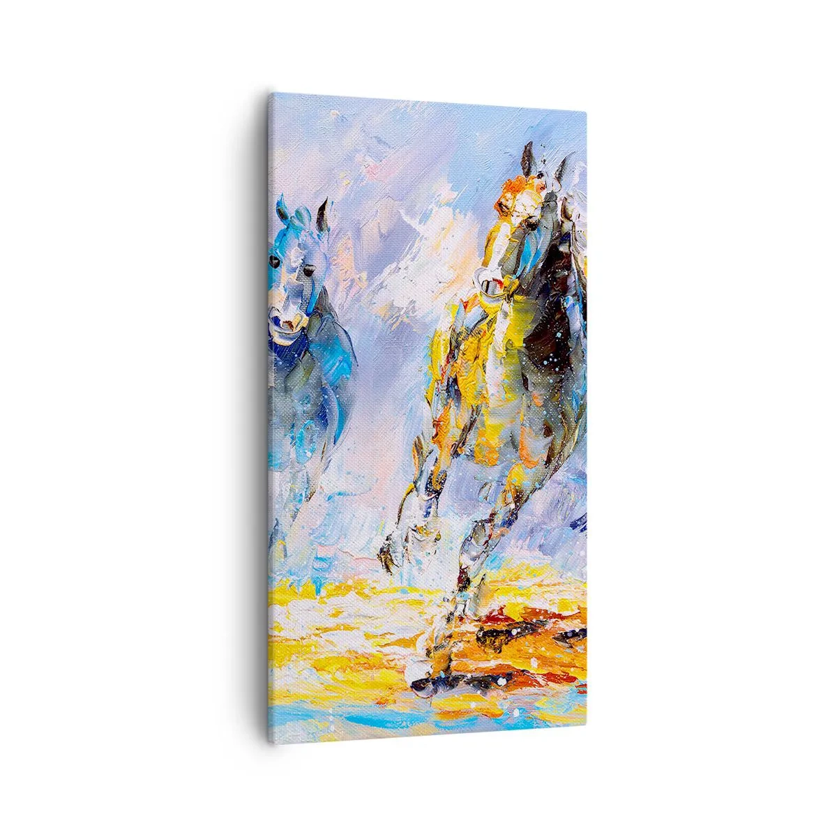 Quadro em tela - Galopando através do brilho - 55x100 cm