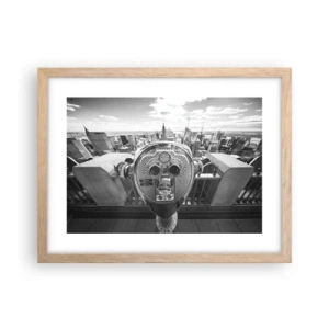 Pôster com moldura de carvalho claro - A cidade das cidades - 40x30 cm