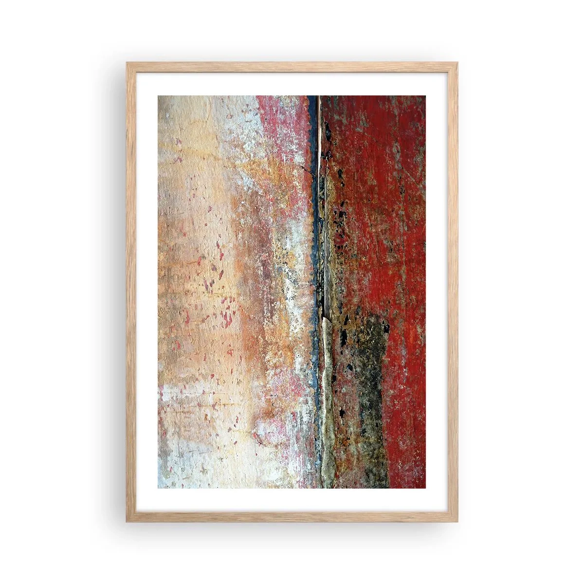 Pôster com moldura de carvalho claro - Talvez seja o mar - 50x70 cm