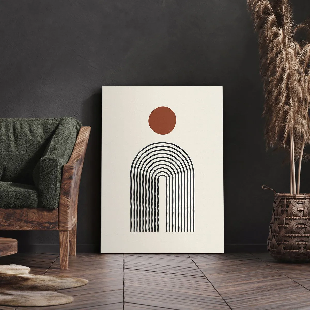 Quadro em tela - Magnetismo de formas e cores - 50x70 cm