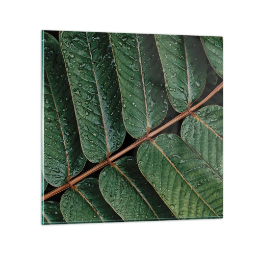 Quadro em vidro - Num ritmo verde - 70x70 cm