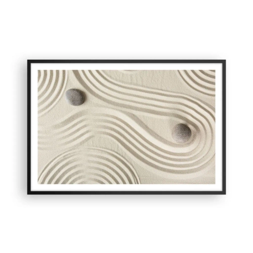 Pôster com moldura preta - Um toque de calor - 91x61 cm