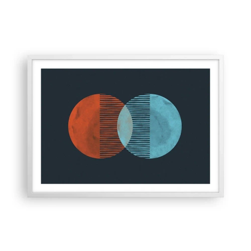 Pôster em moldura branca - Fantasia astronómica - 70x50 cm