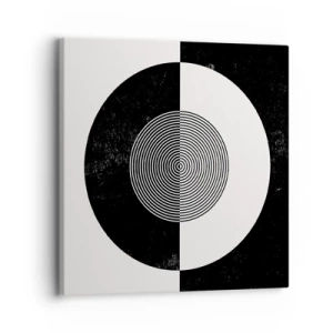 Quadro em tela - Harmonia a preto e branco - 30x30 cm
