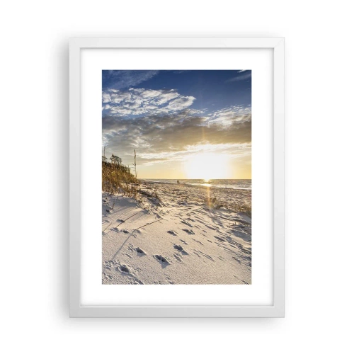 Pôster em moldura branca - Um convite para um passeio - 30x40 cm