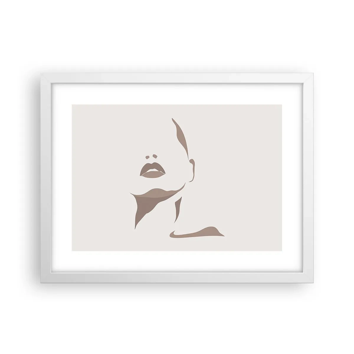 Pôster em moldura branca - Feito de luz e sombra - 40x30 cm