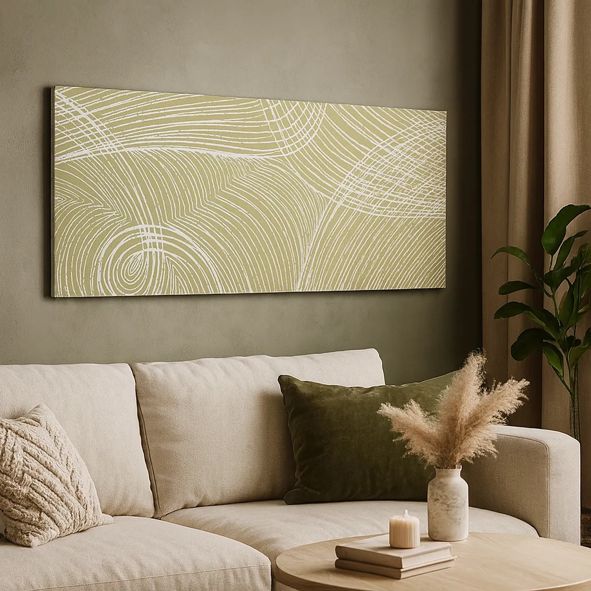 Quadro em tela - Abstração intrincada em branco - 30x30 cm