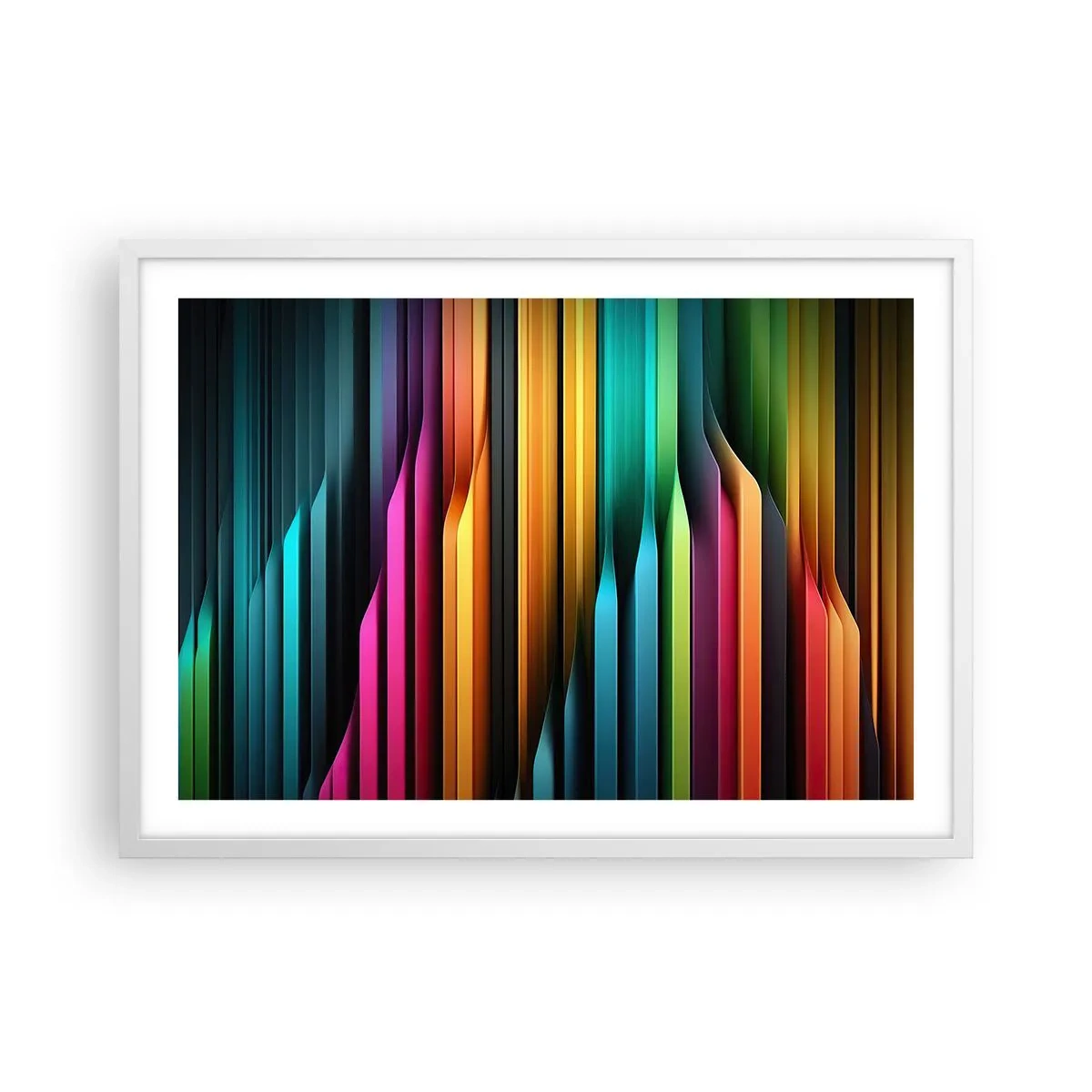 Pôster em moldura branca - Um órgão de luz - 70x50 cm