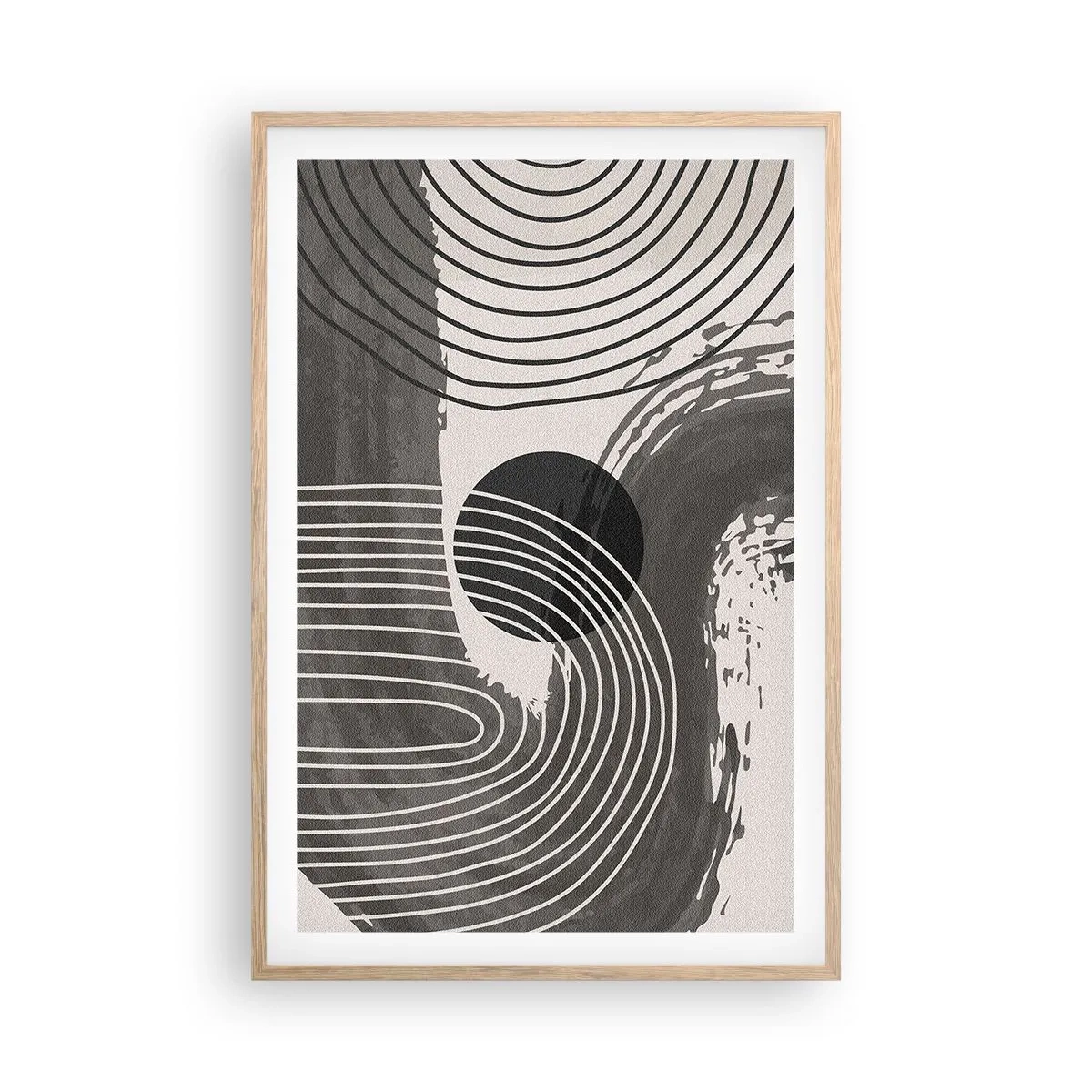 Pôster com moldura de carvalho claro - O oval vence - 61x91 cm