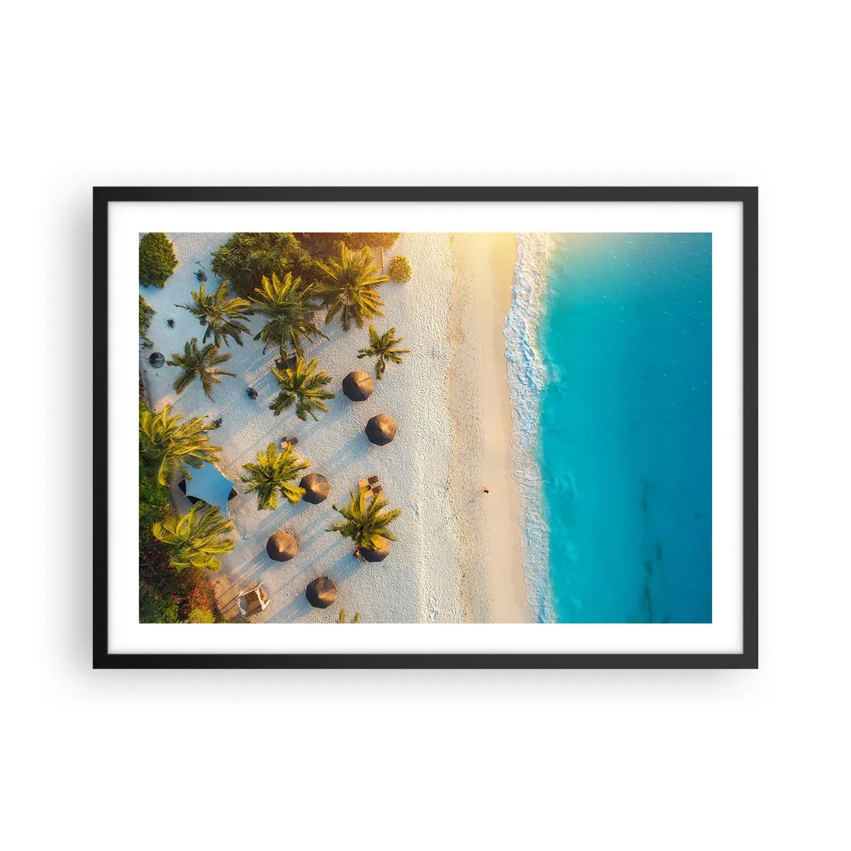 Pôster com moldura preta - Bem vindo ao Paraíso - 70x50 cm