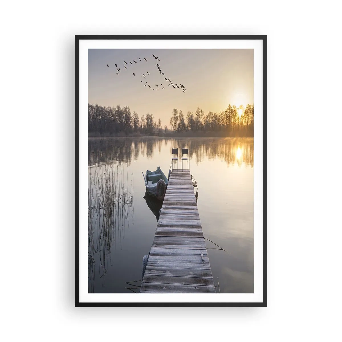 Pôster com moldura preta - Voltarei dentro de algum tempo - 70x100 cm