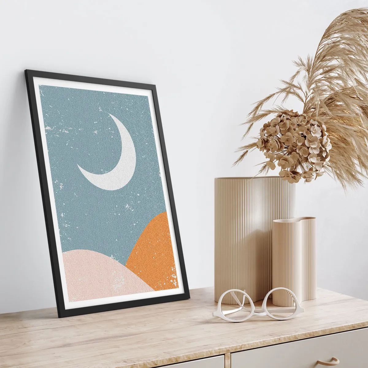 Pôster com moldura preta - Milagre de muitas noites - 70x100 cm