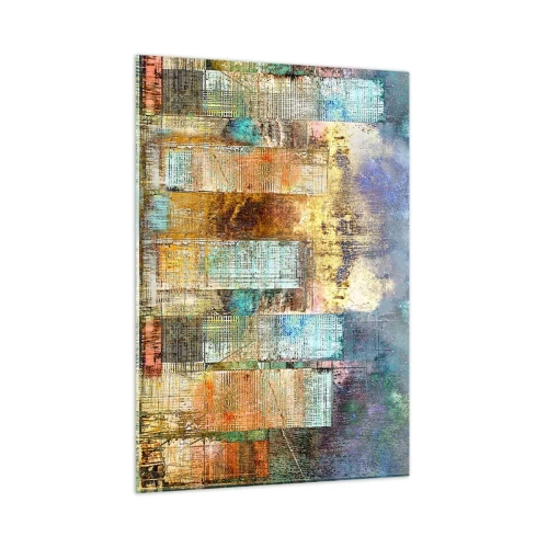 Quadro em vidro - Uma metrópole ensolarada - 50x70 cm