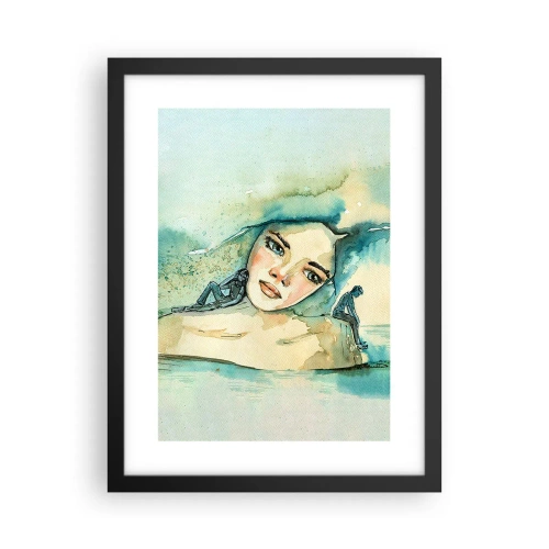 Pôster com moldura preta - Am I blue? - 30x40 cm