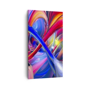 Quadro em tela - Dança das cores - 45x80 cm