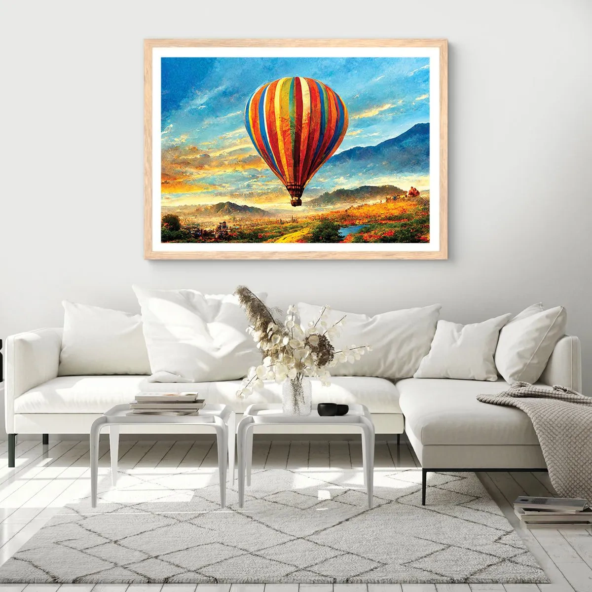 Pôster com moldura de carvalho claro - Com silêncio enxergas mais - 40x30 cm