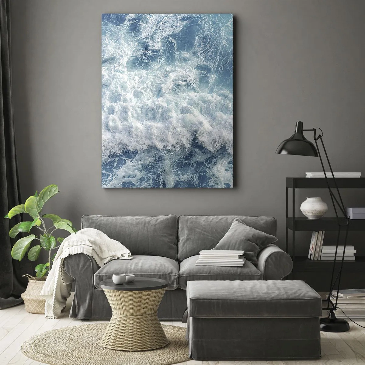 Quadro em tela - Alegremente e aos saltos - 45x80 cm
