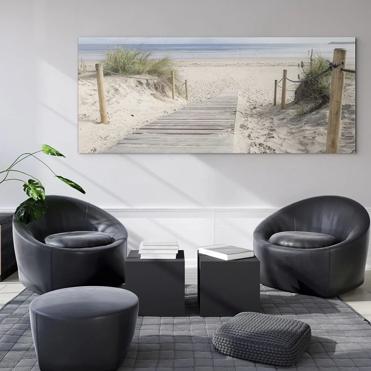 Quadro em vidro - Pelo horizonte - 140x50 cm