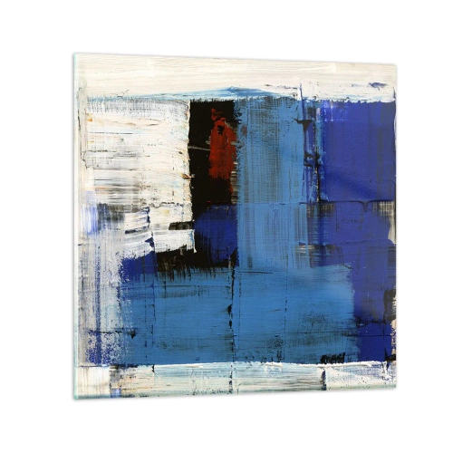 Quadro em vidro - O segredo do azul - 30x30 cm