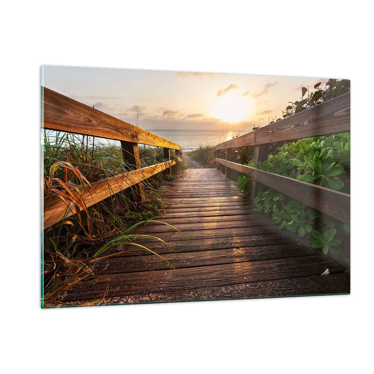 Quadro em vidro - Direto para a costa - 120x80 cm