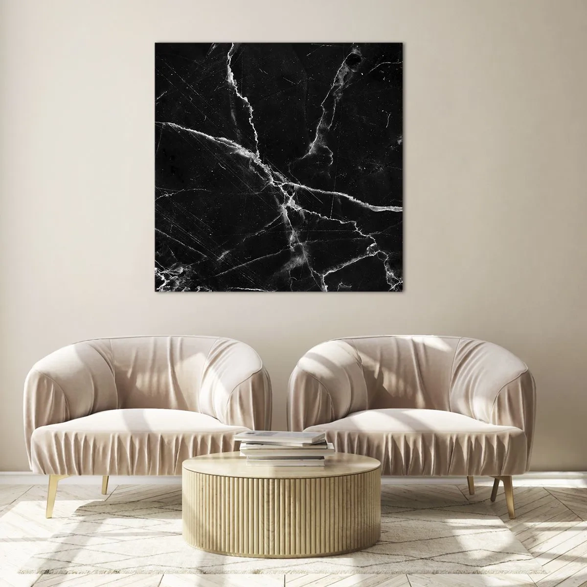 Quadro em vidro - A vida secreta da pedra - 50x50 cm