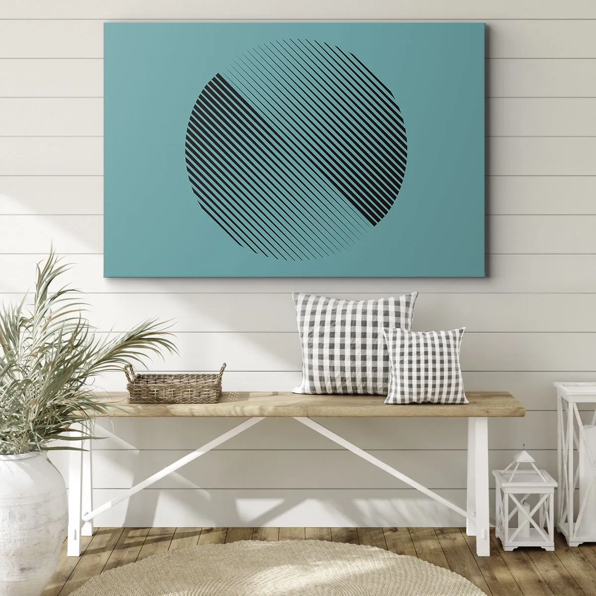 Quadro em tela - Círculo – uma variação geométrica - 120x80 cm