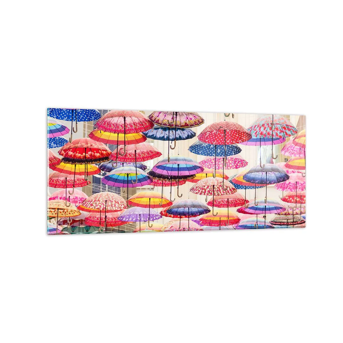 Quadro em vidro - Prado urbano - 120x50 cm