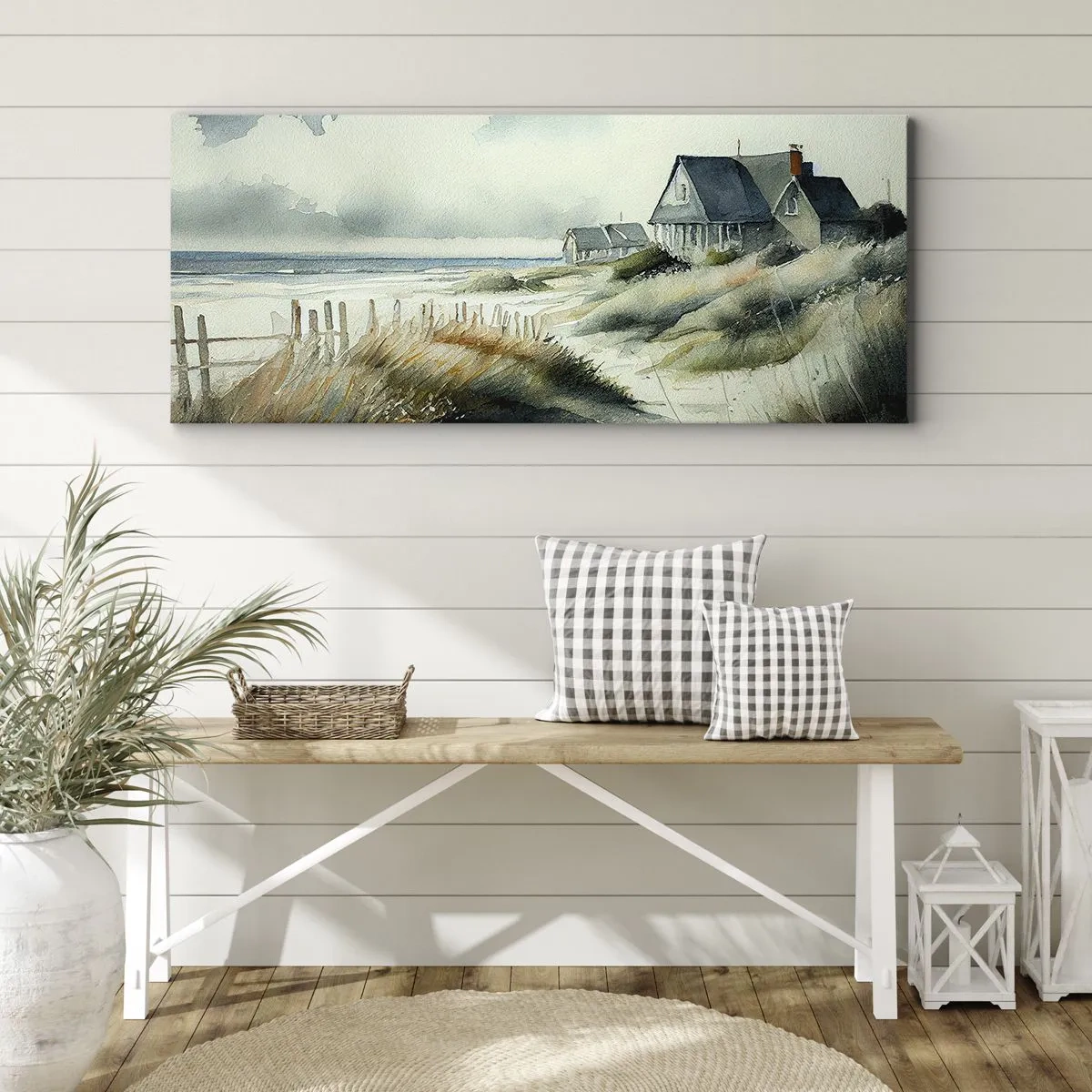 Quadro em tela - Longe da agitação - 100x40 cm