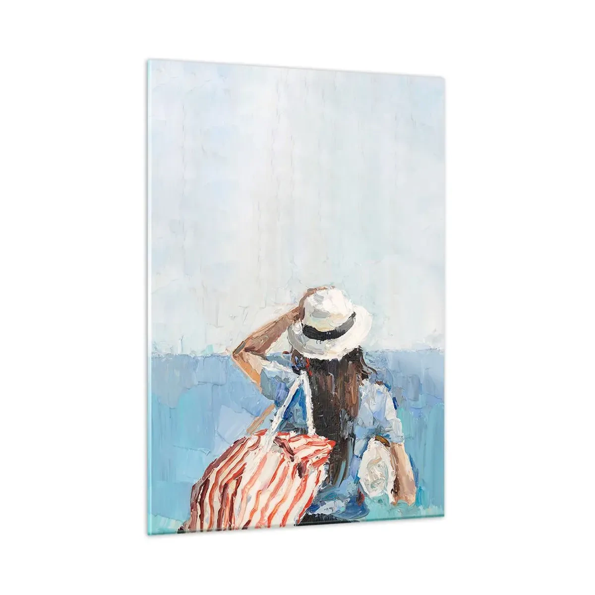 Quadro em vidro - Bem-vindo às suas férias - 50x70 cm