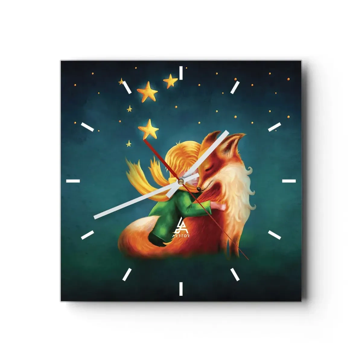 Relógio de parede - Relógio em vidro - O Pequeno Príncipe - 40x40 cm