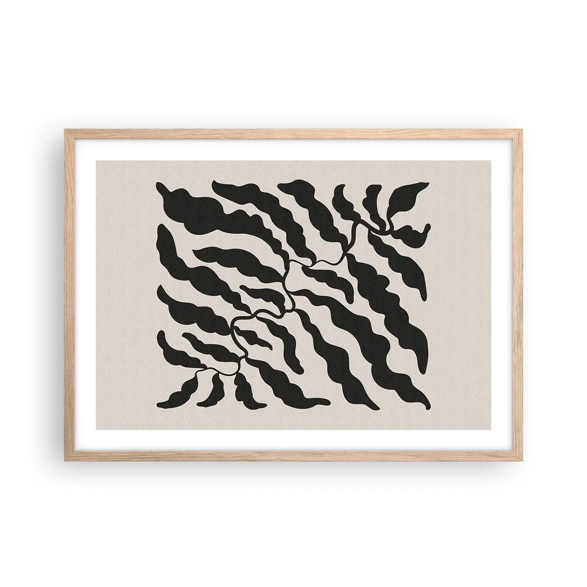 Pôster com moldura de carvalho claro - A natureza da praça - 70x50 cm