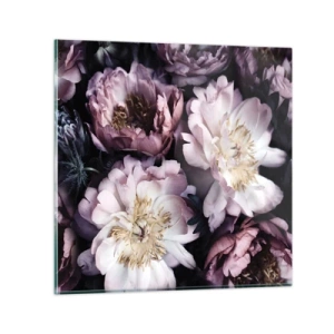 Quadro em vidro - Bouquet à moda antiga - 50x50 cm