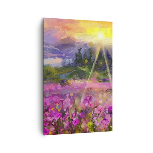 Quadro em tela - No vale sob os cuidados do sol - 80x120 cm
