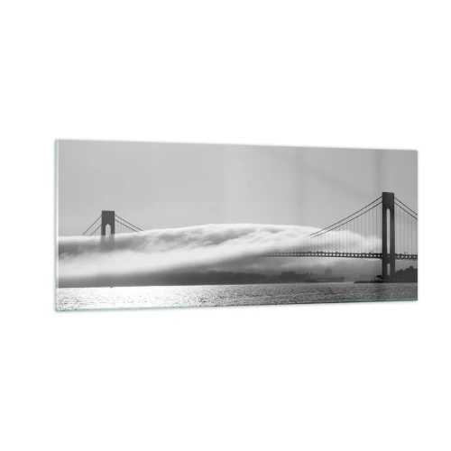 Quadro em vidro - Navegando pelo Golden Gate - 100x40 cm