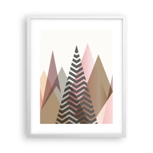 Pôster em moldura branca - Vista piramidal - 40x50 cm