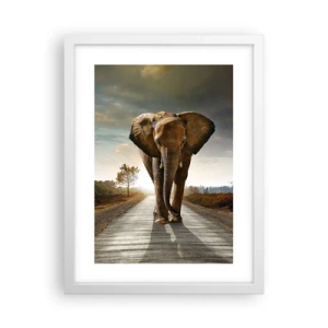 Pôster em moldura branca - Não faz parte da composição da porcela - 30x40 cm