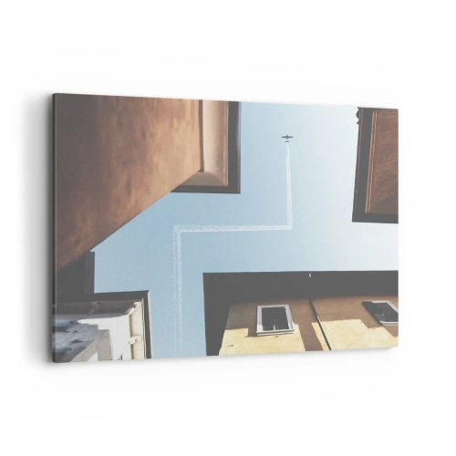 Quadro em tela - Acima do labirinto da cidade - 100x70 cm