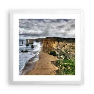 Pôster em moldura branca - Beleza crua - 40x40 cm