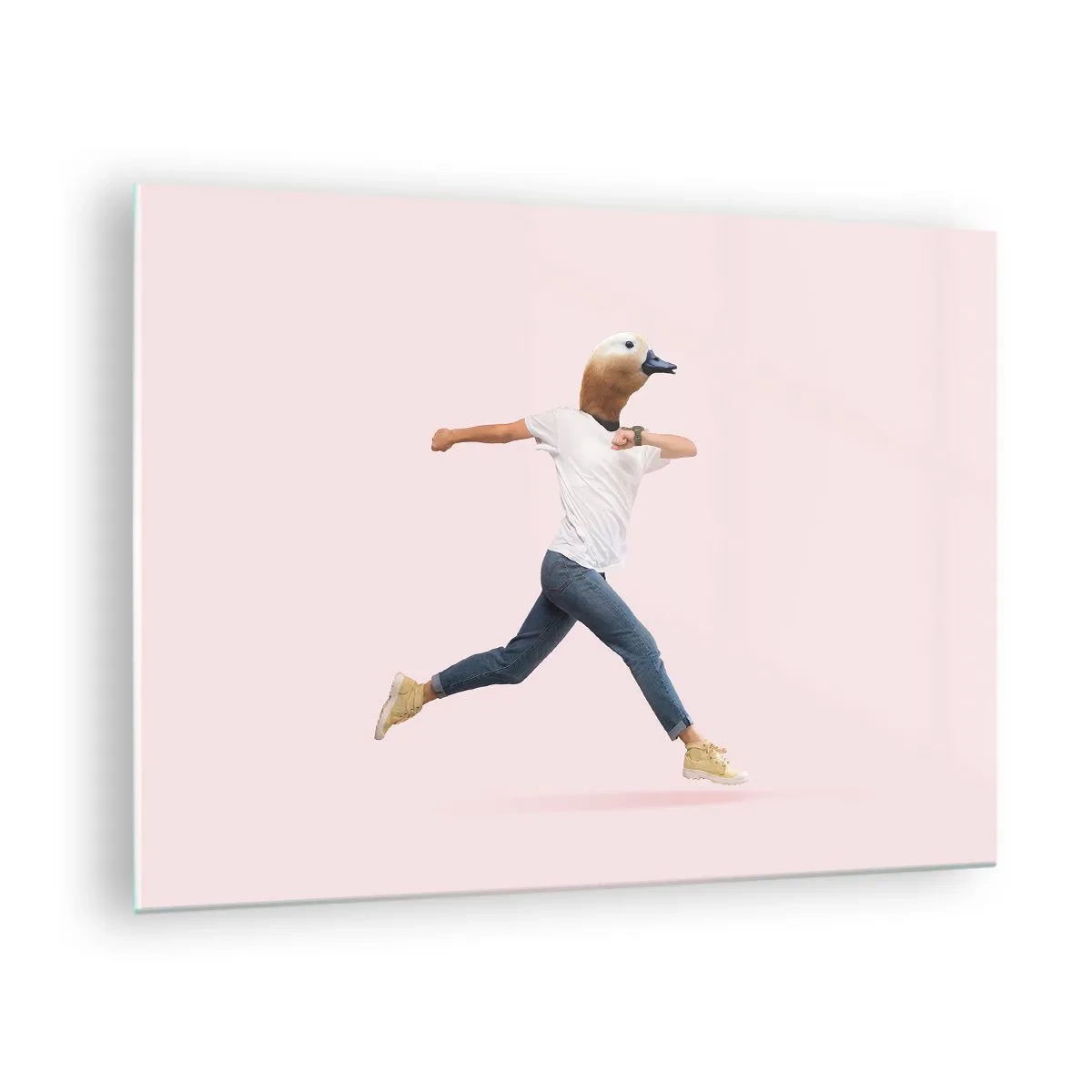 Quadro em vidro - Uma pitada de absurdo - 70x50cm - Uma pitada de absurdo - Decoração de parede moderna para a sala de estar e quarto ARTTOR