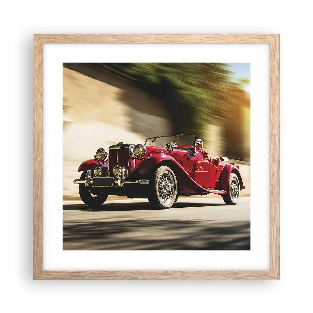 Pôster com moldura de carvalho claro - Mais bonita que a Vitória de Samotrácia - 40x40 cm